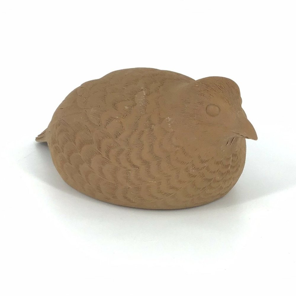 Vintage Unpainted 6.5" Quail Decoy Resin